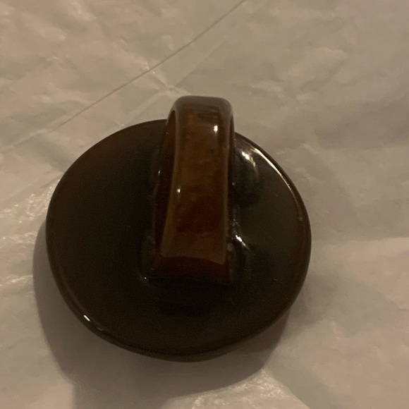 VINTAGE LUCITE RING ART DECO DESIGN MCM SIZE 7 - Picture 4 of 7